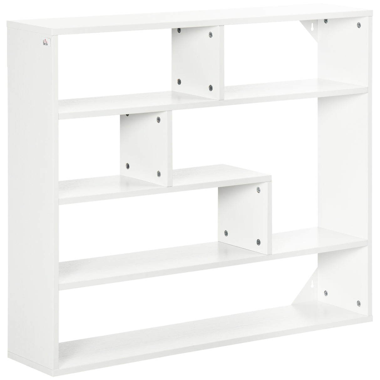 easycomfort easycomfort libreria a muro moderna in legno a 4 livelli 94x19 5x80cm bianco