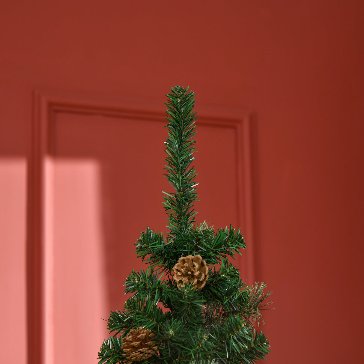 easycomfort easycomfort albero di natale alto 195cm realistico con pigne decorative e 556 rami verde