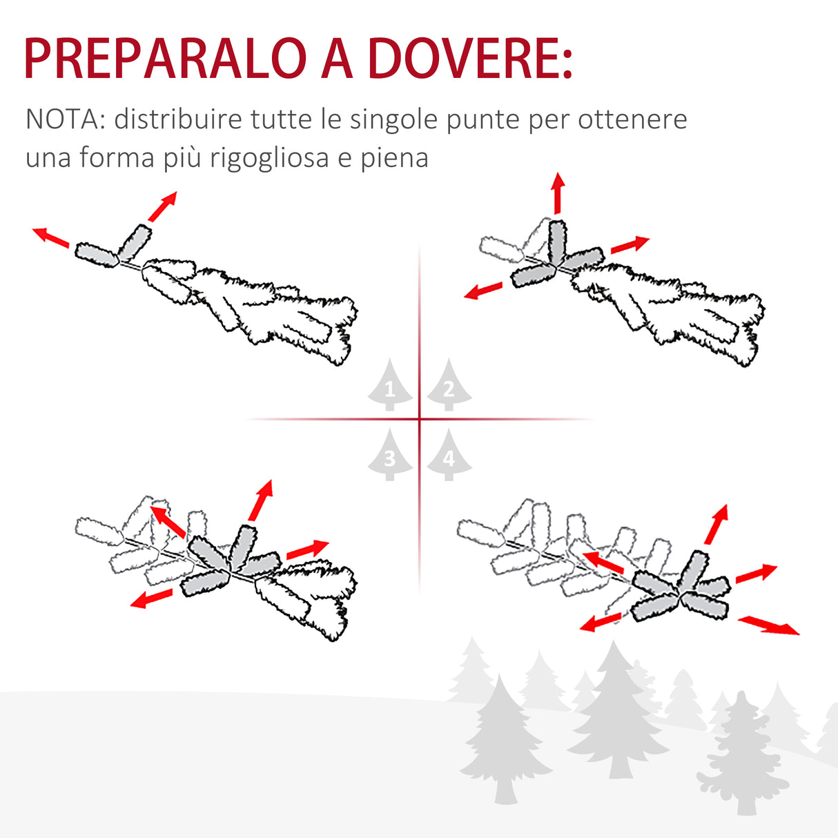 easycomfort easycomfort albero di natale per interni con 2056 rami e base in metallo 124x228 cm verde