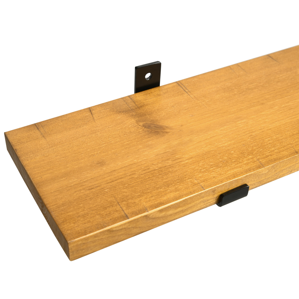 easycomfort easycomfort set da 2 mensole da parete in legno di pino 90x15x 2 5 marrone