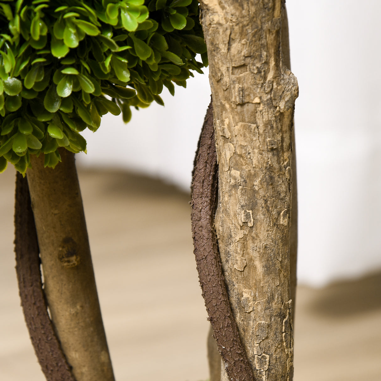 easycomfort pianta di bosso artificiale a 3 sfere con vaso incluso e fondo rinforzato altezza 90 cm