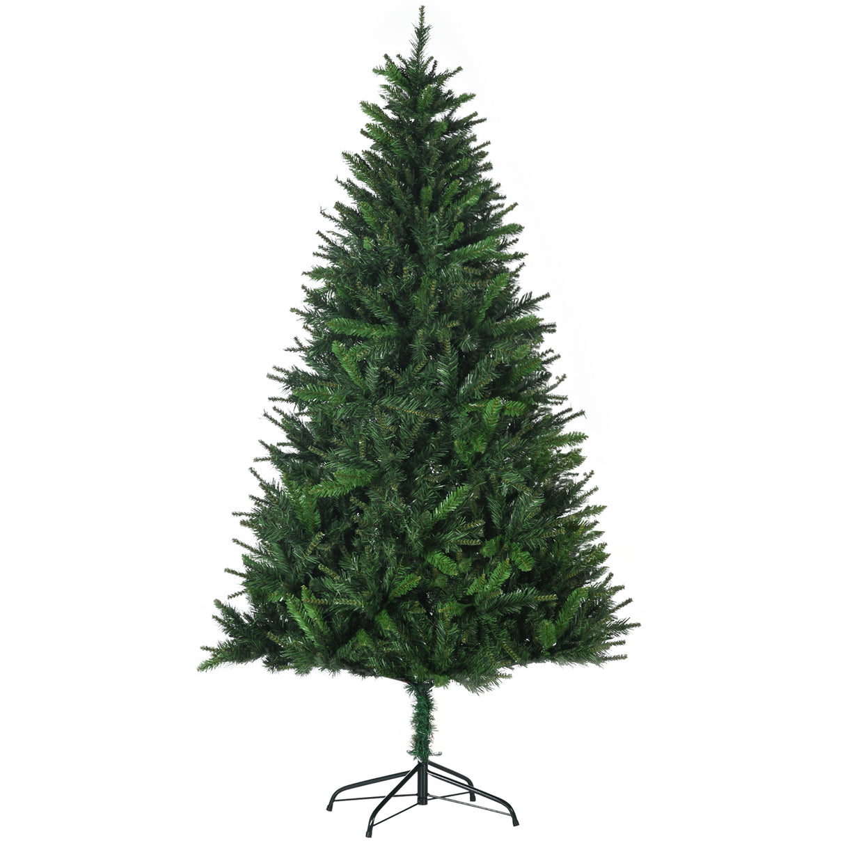 easycomfort easycomfort albero di natale artificiale 180cm con 786 rami 2 sezioni e base in metallo verde