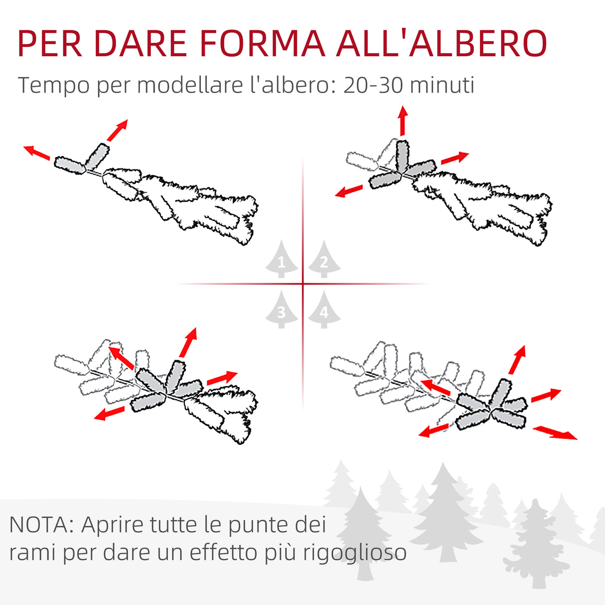 easycomfort easycomfort albero di natale artificiale da 180cm con pigne 618 rami e base in metallo verde