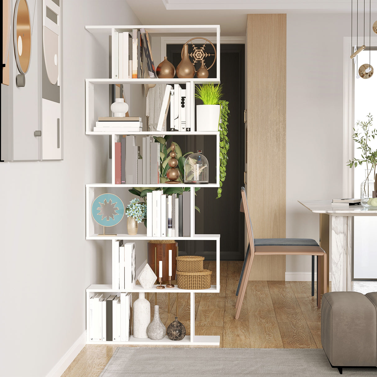 easycomfort easycomfort libreria di design mobili ufficio scaffale in legno 80x24x191cm bianco ean 8054111848879