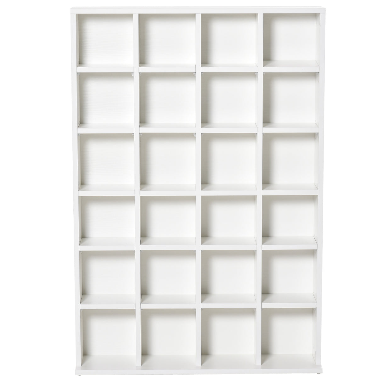 easycomfort easycomfort mobile libreria porta cd da 24 ripiani ad altezza regolabile in truciolato 130 5x89x20 cm bianco ean 8054144131115