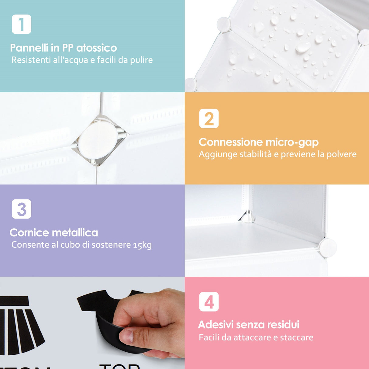 easycomfort easycomfort armadio modulare scarpiera in plastica guardaroba scaffale portascarpe 753773cm bianco ean 8054111842181