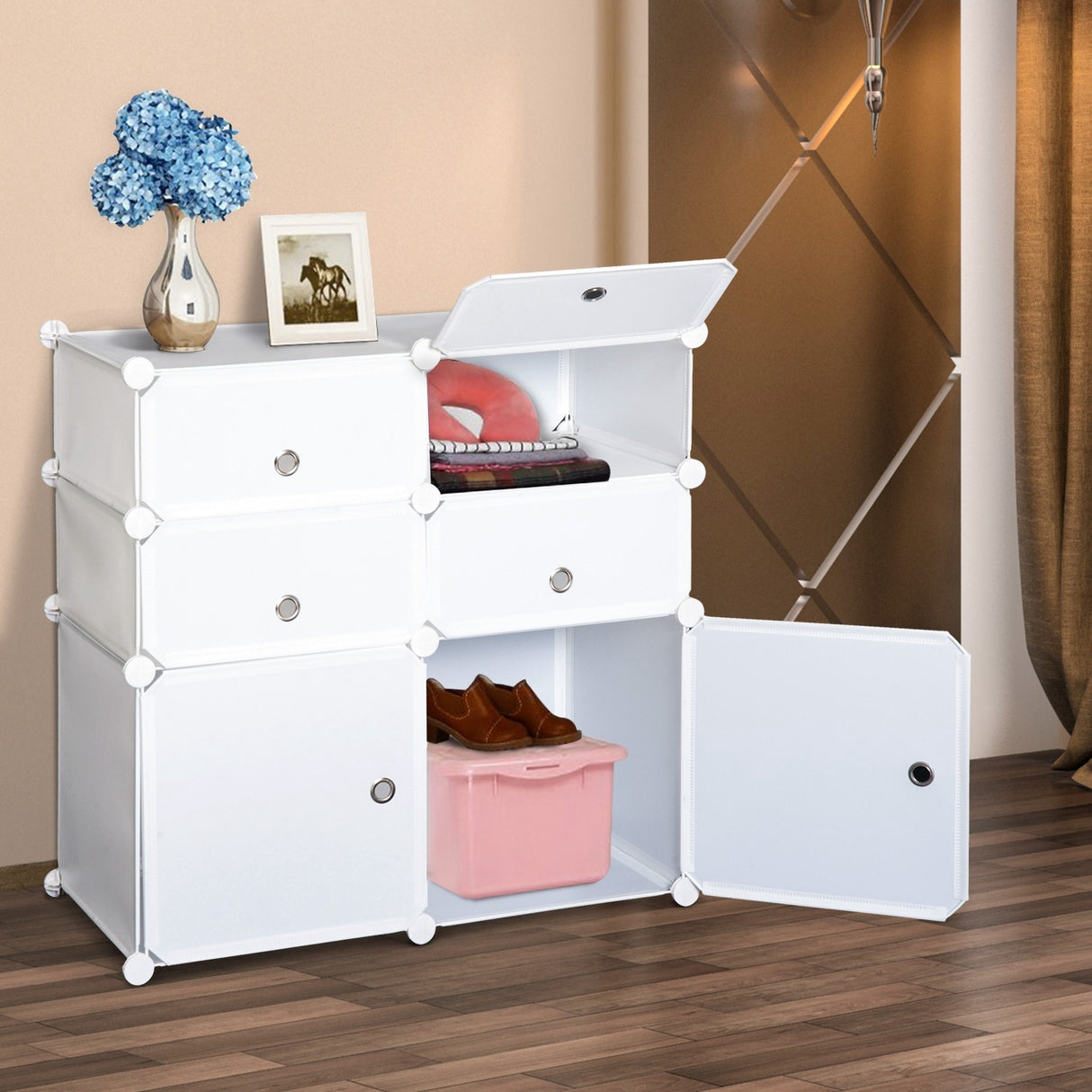 easycomfort easycomfort armadio modulare scarpiera in plastica guardaroba scaffale portascarpe 753773cm bianco ean 8054111842181