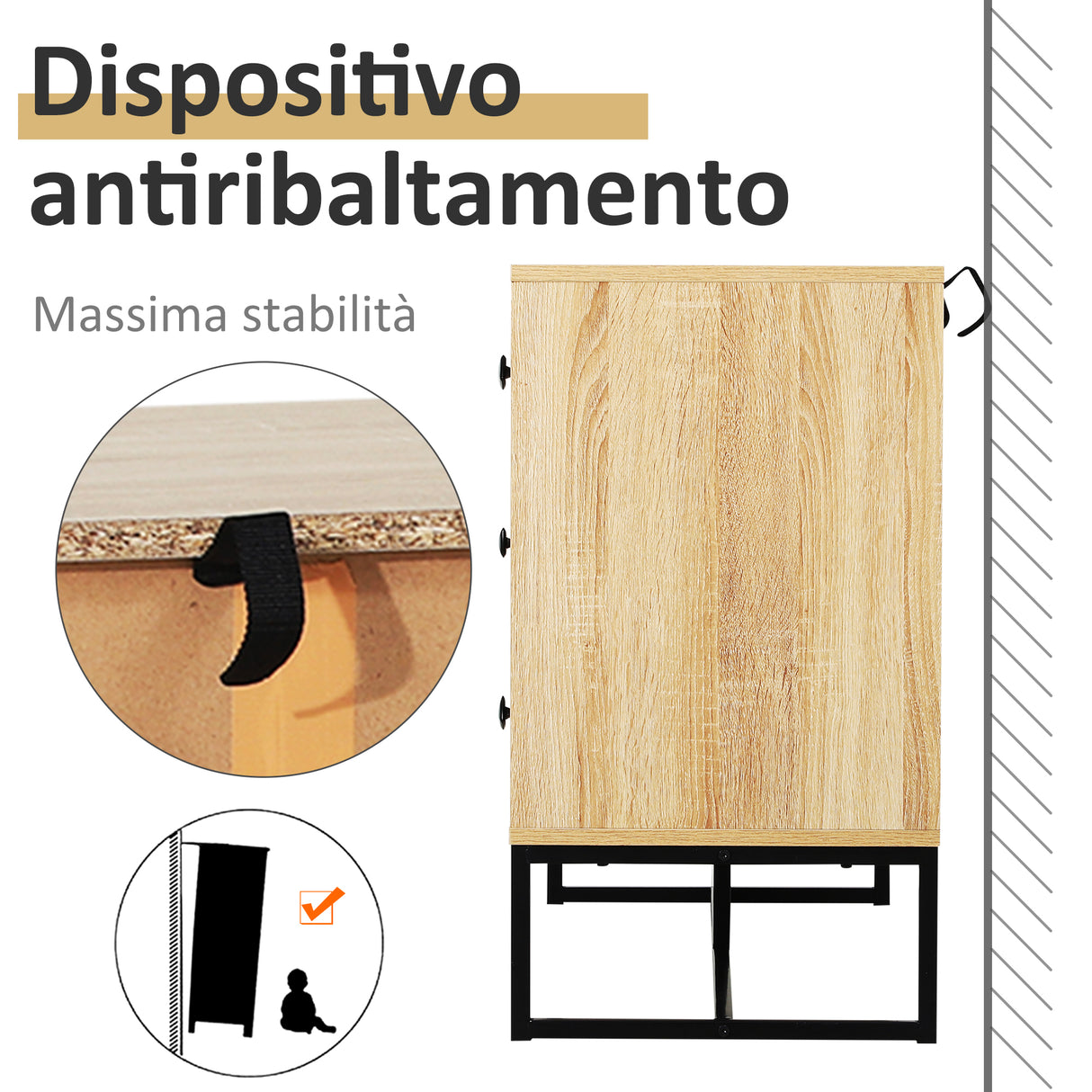 easycomfort easycomfort cassettiera camera da letto con 6 cassetti motivo a onde stile vintage mobile con cassetti design scandinavo combinazione di mdf e di pannello truciolare 120x39 5x71cm ean 8054144135779