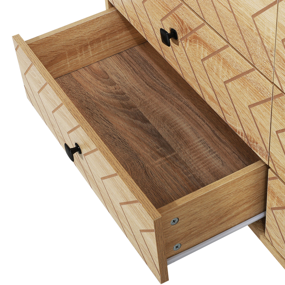 easycomfort easycomfort cassettiera camera da letto con 6 cassetti motivo a onde stile vintage mobile con cassetti design scandinavo combinazione di mdf e di pannello truciolare 120x39 5x71cm ean 8054144135779