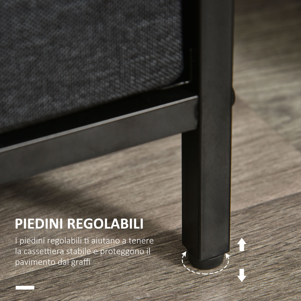 easycomfort easycomfort mobile cassettiera multiuso con 4 cassetti pieghevoli in tessuto arredamento soggiorno e camera 58x29x103cm grigio scuro