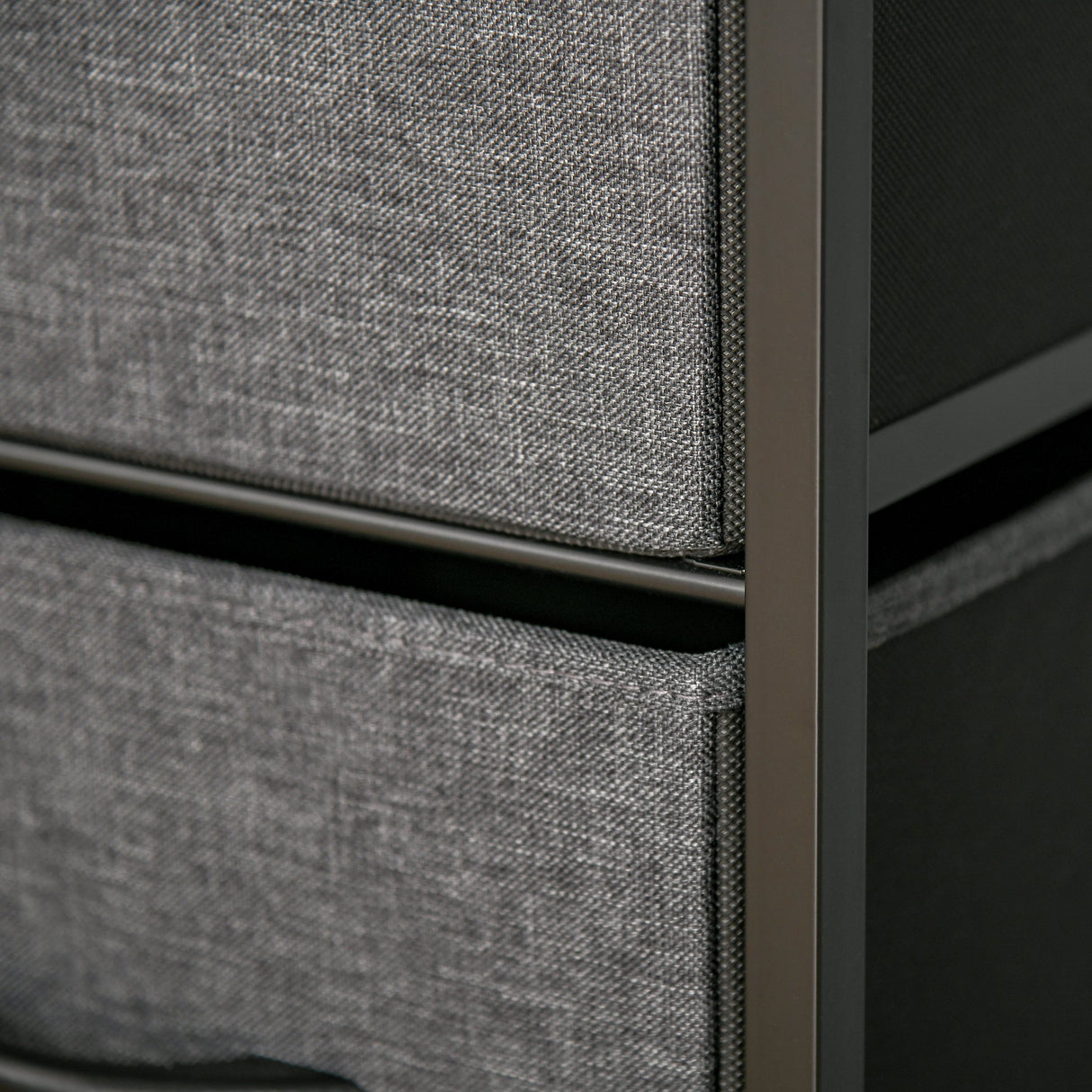 easycomfort easycomfort mobile cassettiera multiuso con 4 cassetti pieghevoli in tessuto arredamento soggiorno e camera 58x29x103cm grigio scuro