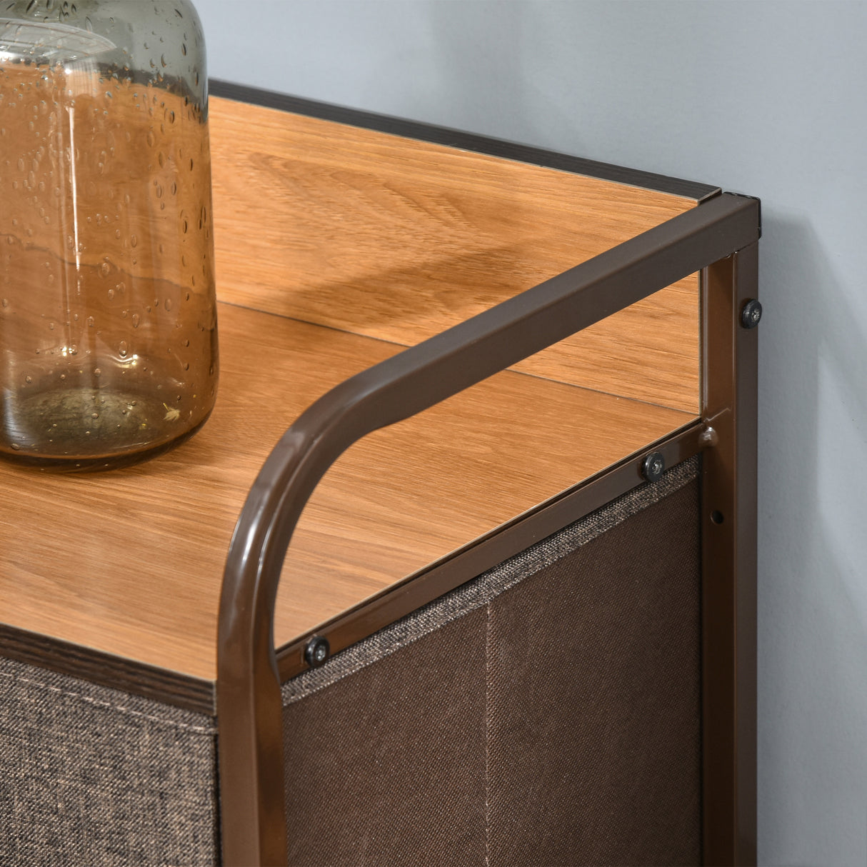 easycomfort easycomfort cassettiera 7 cassetti pieghevoli in tessuto e ripiano in mdf arredamento soggiorno e camera 80x29x78 5cm multicolore