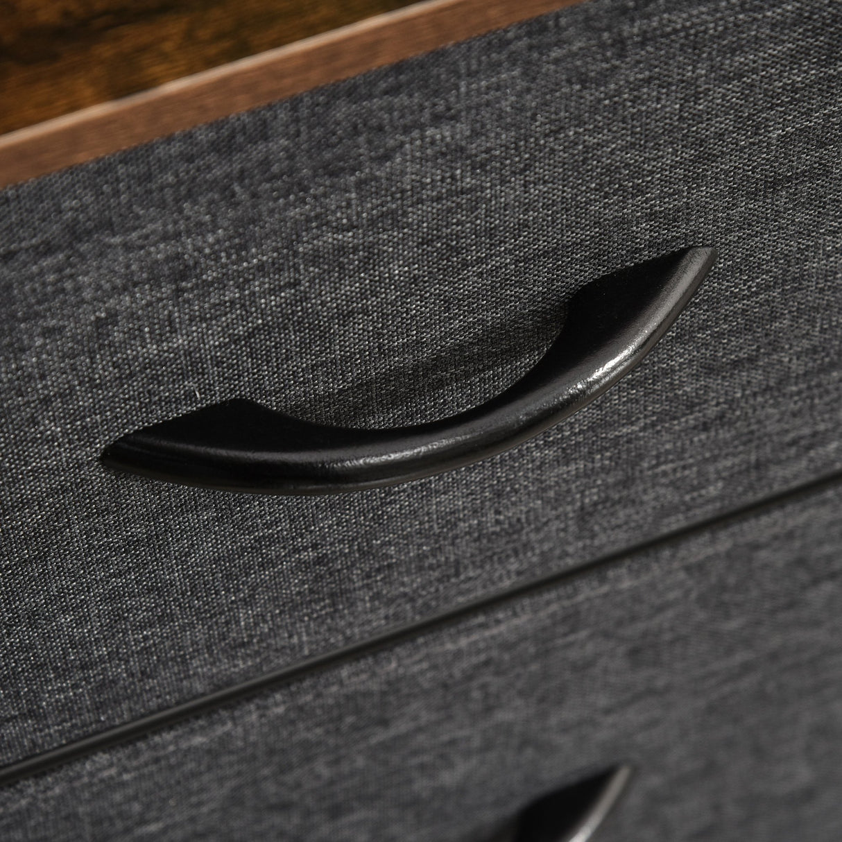 easycomfort easycomfort mobile cassettiera multiuso con cassetti in tessuto 80x29x71cm marronegrigio scuro