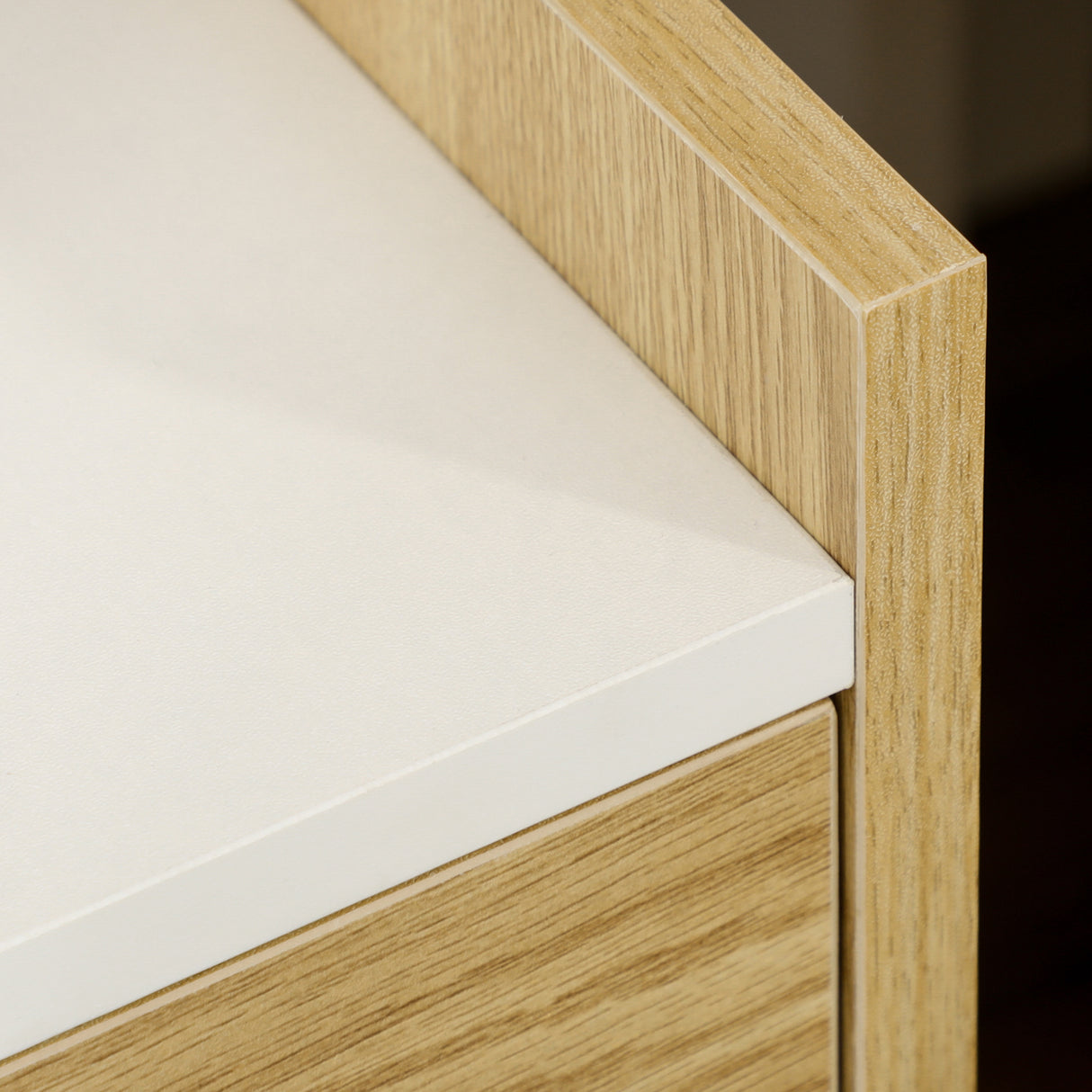 easycomfort easycomfort comodino moderno con 2 prese e porte usb e cassetto in truciolato 40x40x60cm color legno