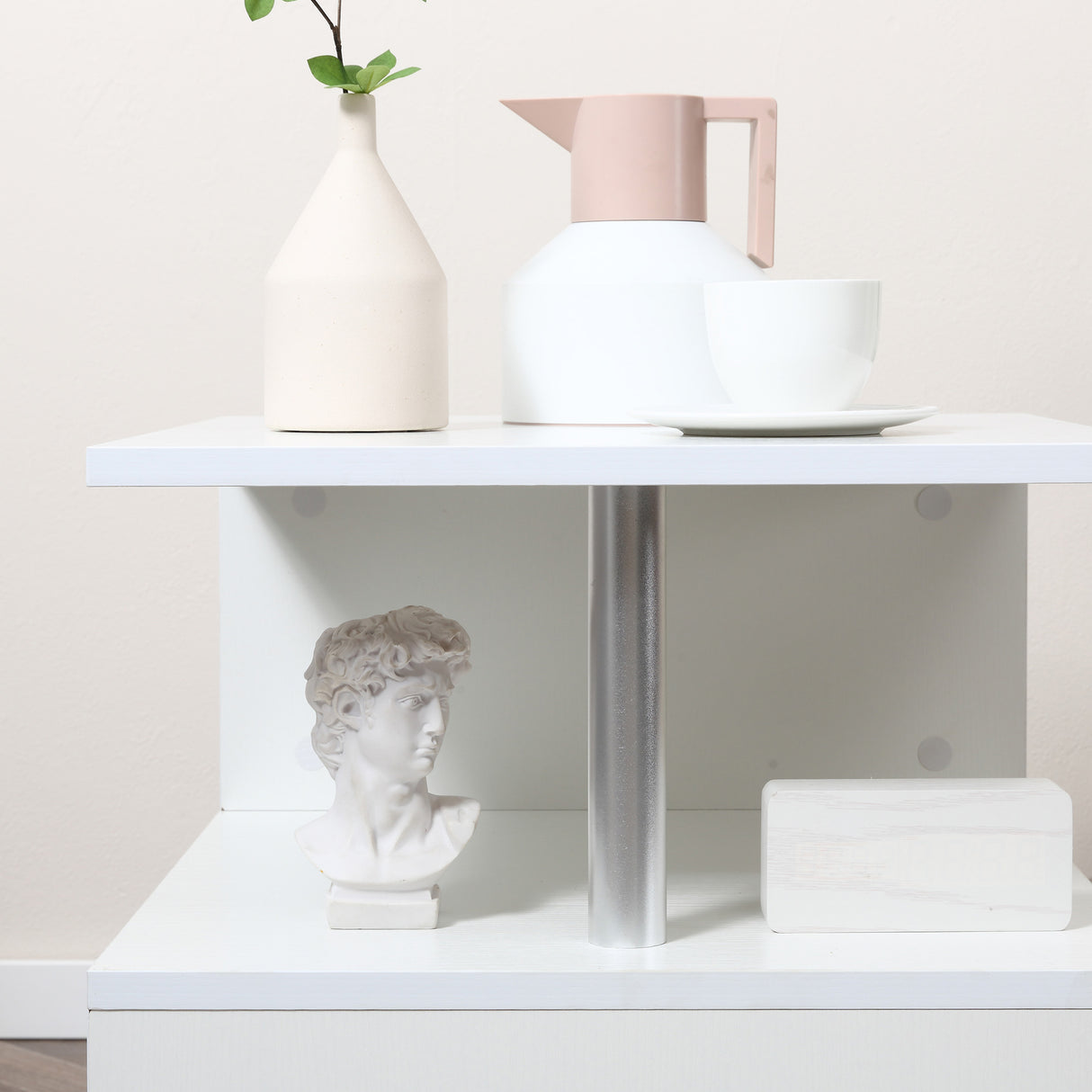 easycomfort easycomfort moderno tavolino basso da salotto in legno 50 x 50 x 50cm bianco ean 8054111847926