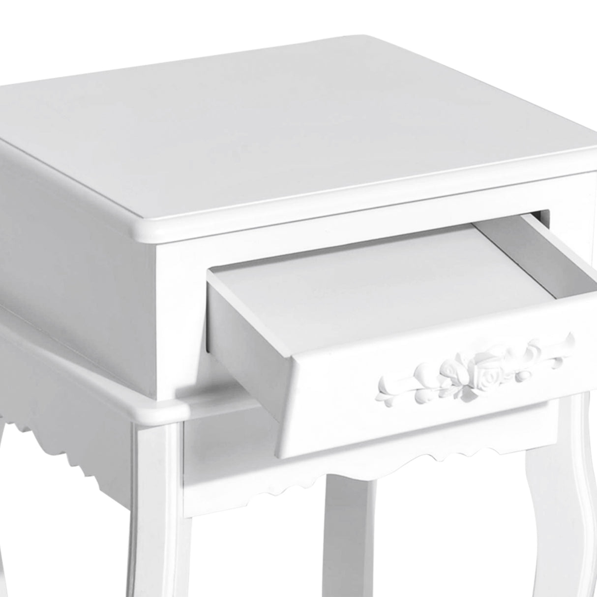 easycomfort easycomfort comodino con cassetto in legno bianco 40x35x60cm ean 8054111842914