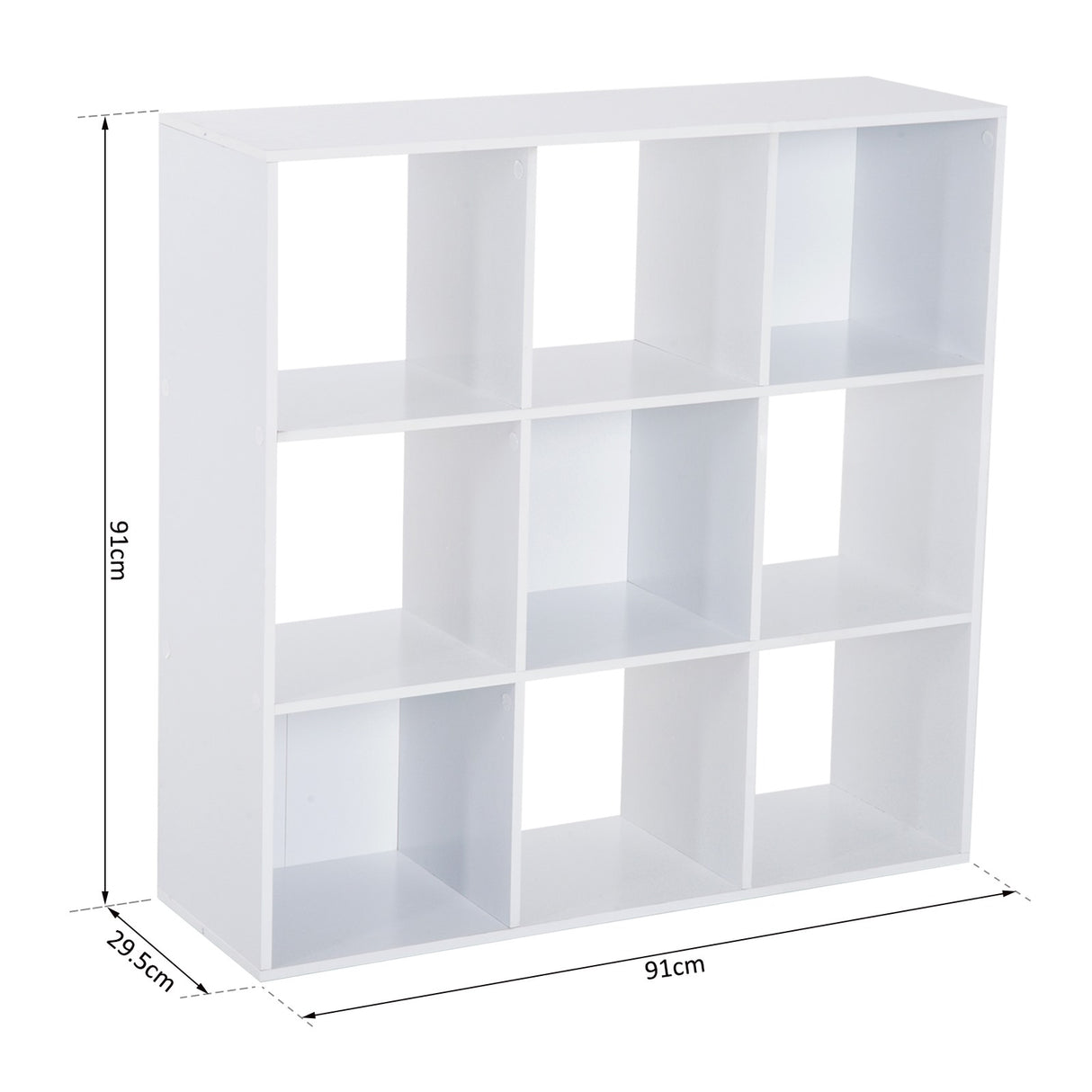 easycomfort easycomfort libreria bianca per casa e ufficio scaffale dal design moderno con 9 scomparti in legno 91x29 5x91cm ean 8054111845700
