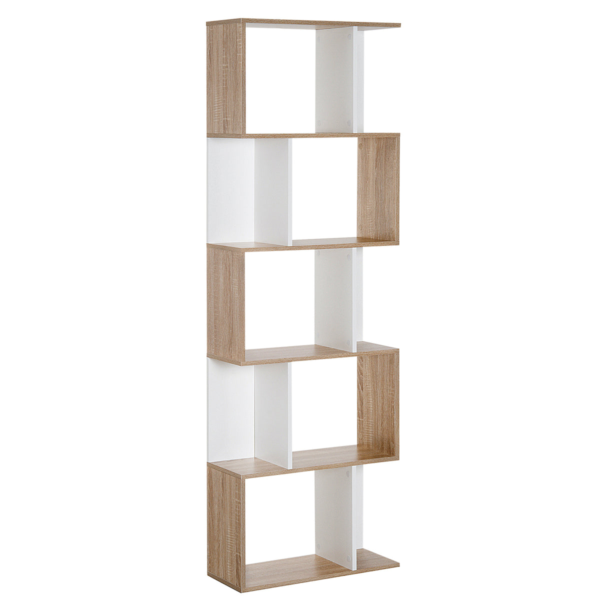 easycomfort easycomfort libreria moderna 5 ripiani pratici finitura eccellente superficie liscia e a prova di umidita in legno truciolato bianco 6024184 5cm ean 8054111846806