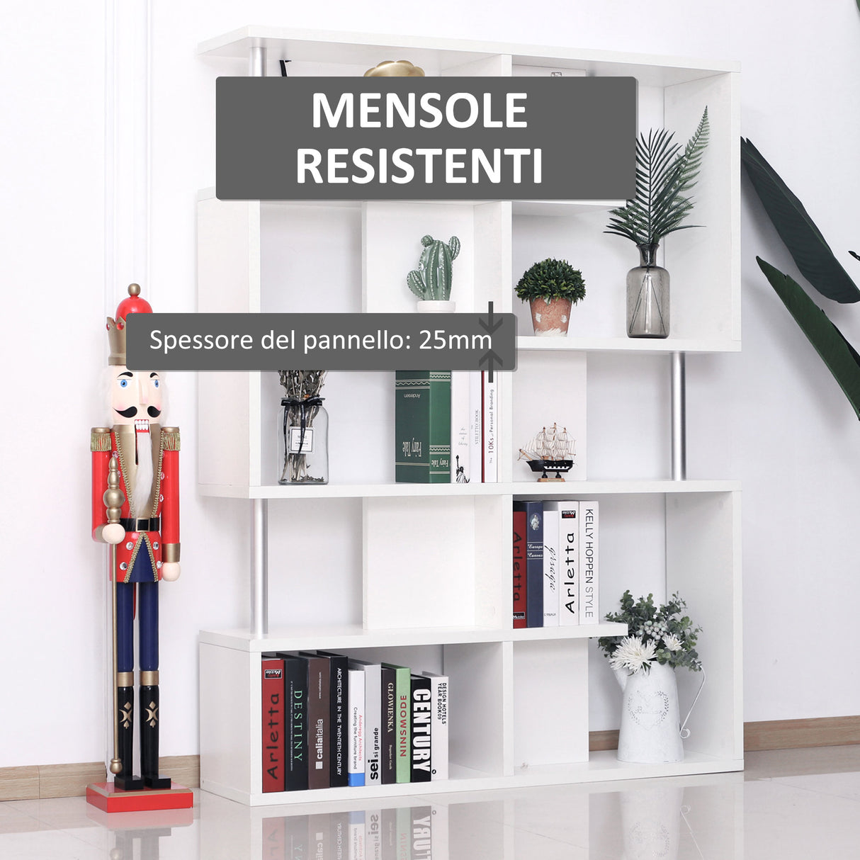 easycomfort easycomfort scaffale libreria ad s 5 ripiani design moderno soggiorno ufficio salotto legno bianco 120 x 28 6 x 160 cm