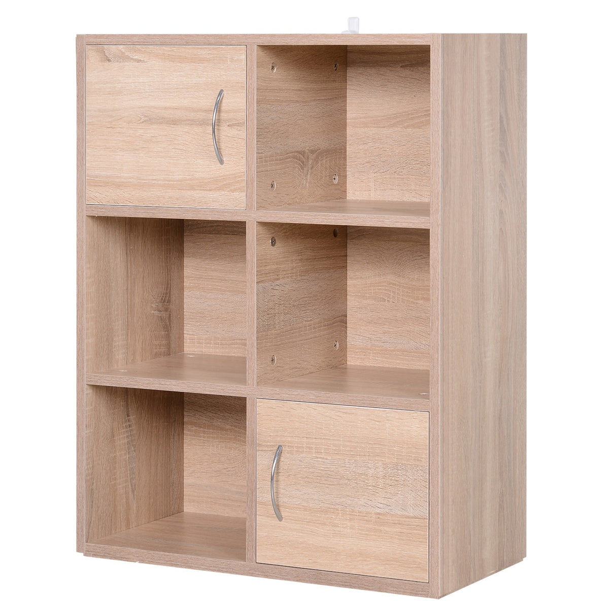 easycomfort easycomfort libreria scaffale in legno mobiletto multiuso con 3 ripiani 4 scompartimenti e 2 ante 61 5x29 5x80cm ean 8054144130712