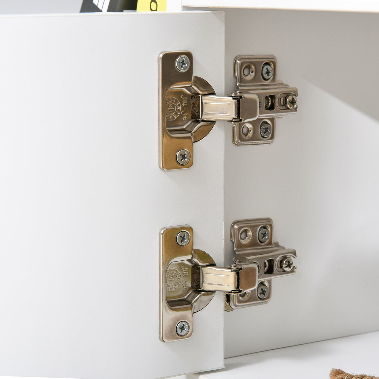 easycomfort easycomfort mobile porta tv fino a 42 con armadietto e ripiani aperti in legno 120x30x41cm