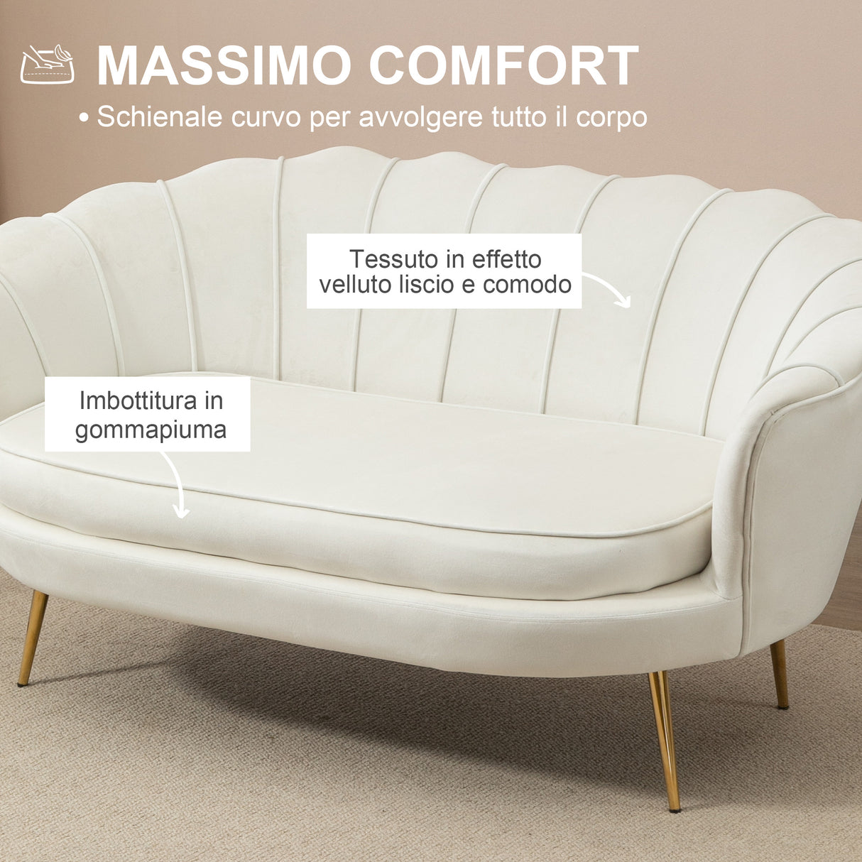 easycomfort easycomfort divano vintage 2 posti industrial chic divanetto francese per ingrasso in velluto 130x77x77cm