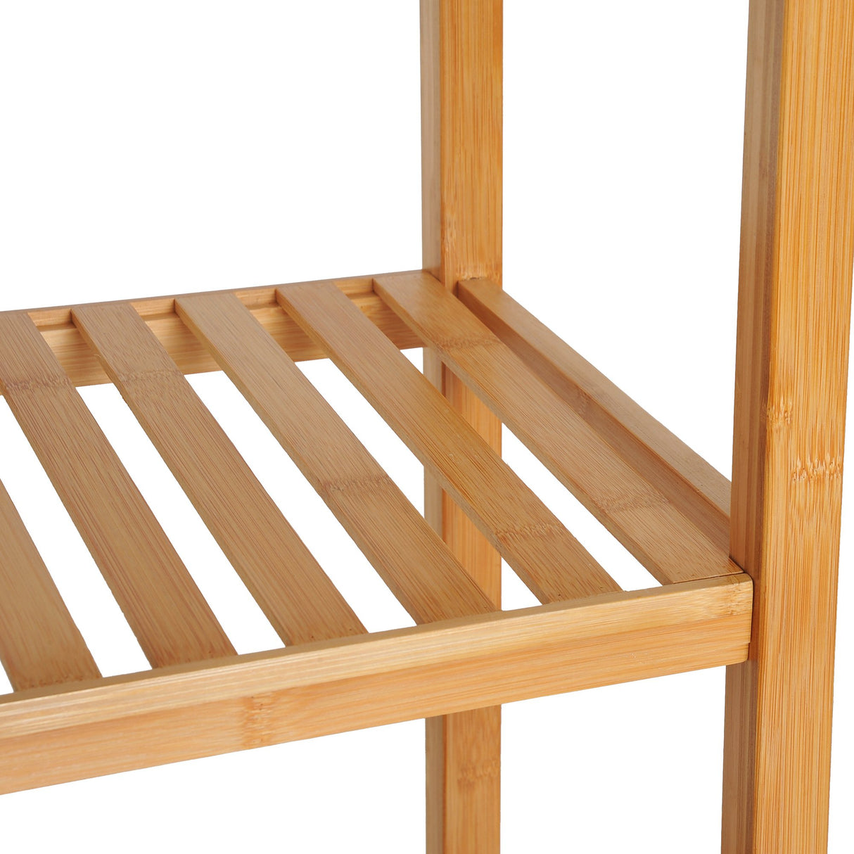 easycomfort easycomfort mobile alto bagnoterrazzo scaffale a torre in bambu 4 ripiani armadietto con anta 36x33x140cm color legno ean 8054111845311