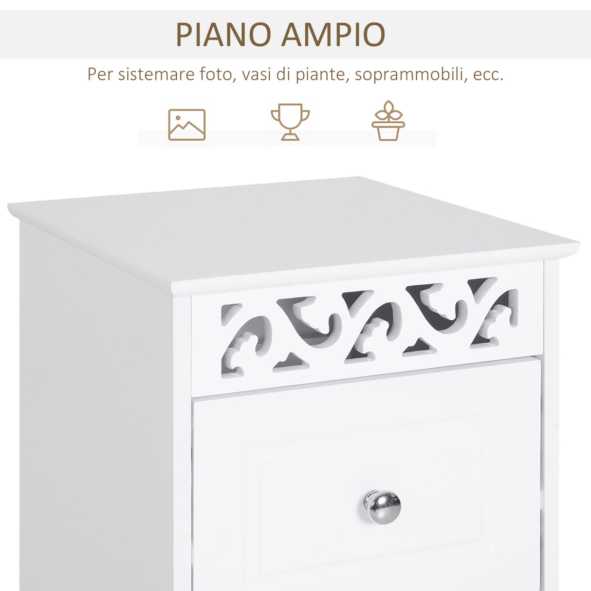 easycomfort easycomfort mobiletto multiuso con cassetti mobiletto basso in mdf grado e1 29 8x29 8x68 5cm bianco ean 8054144134123