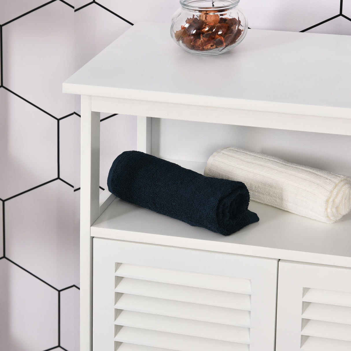 easycomfort easycomfort mobiletto da bagno bianco con 2 ripiani e armadietto in mdf impermeabile e salvaspazio 60 x 30 x 81 6cm ean 8054144130613