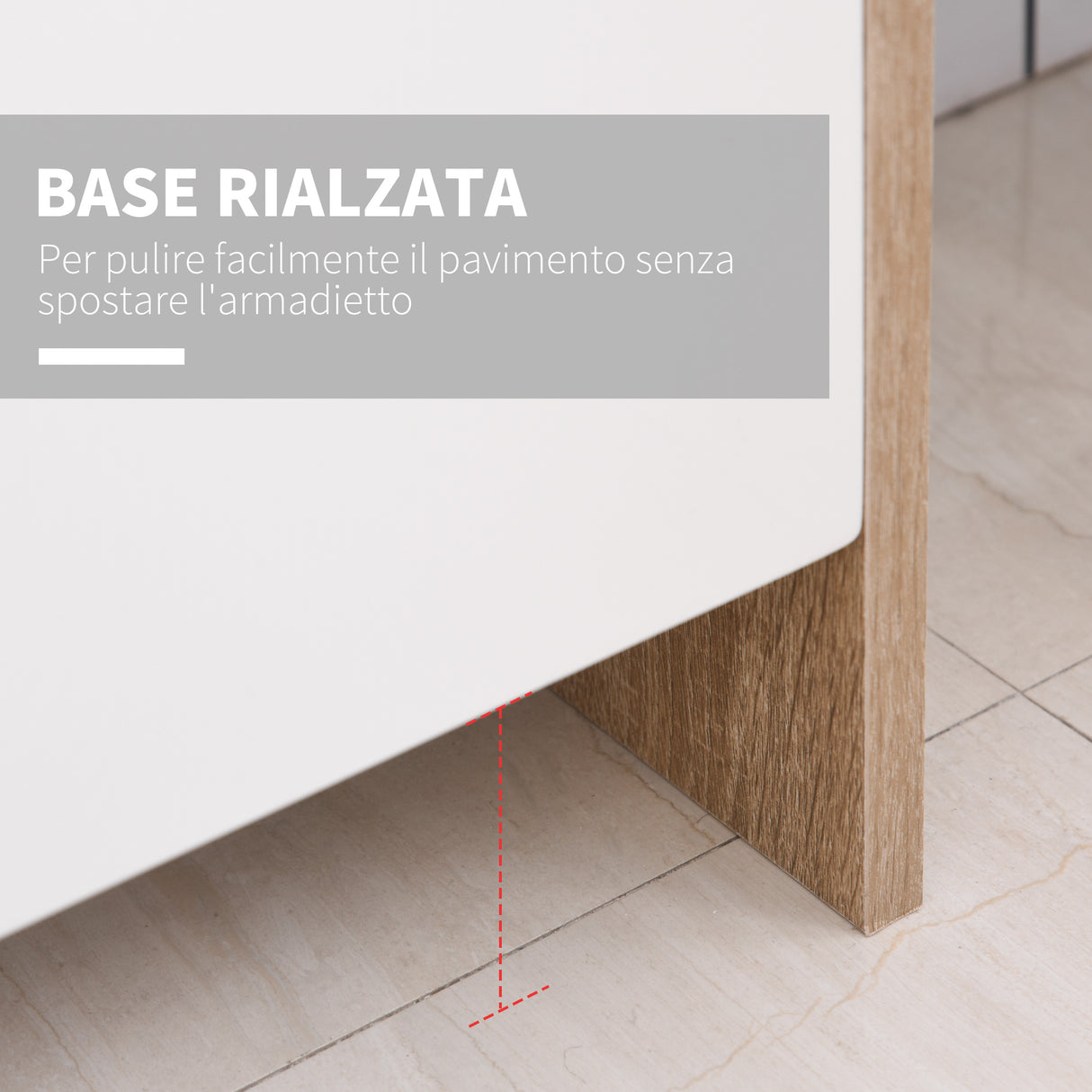 easycomfort easycomfort armadietto a due ante per bagno mobiletto da ingresso o camera in legno color rovere e bianco 60 x 25 x 90cm ean 8054111847759