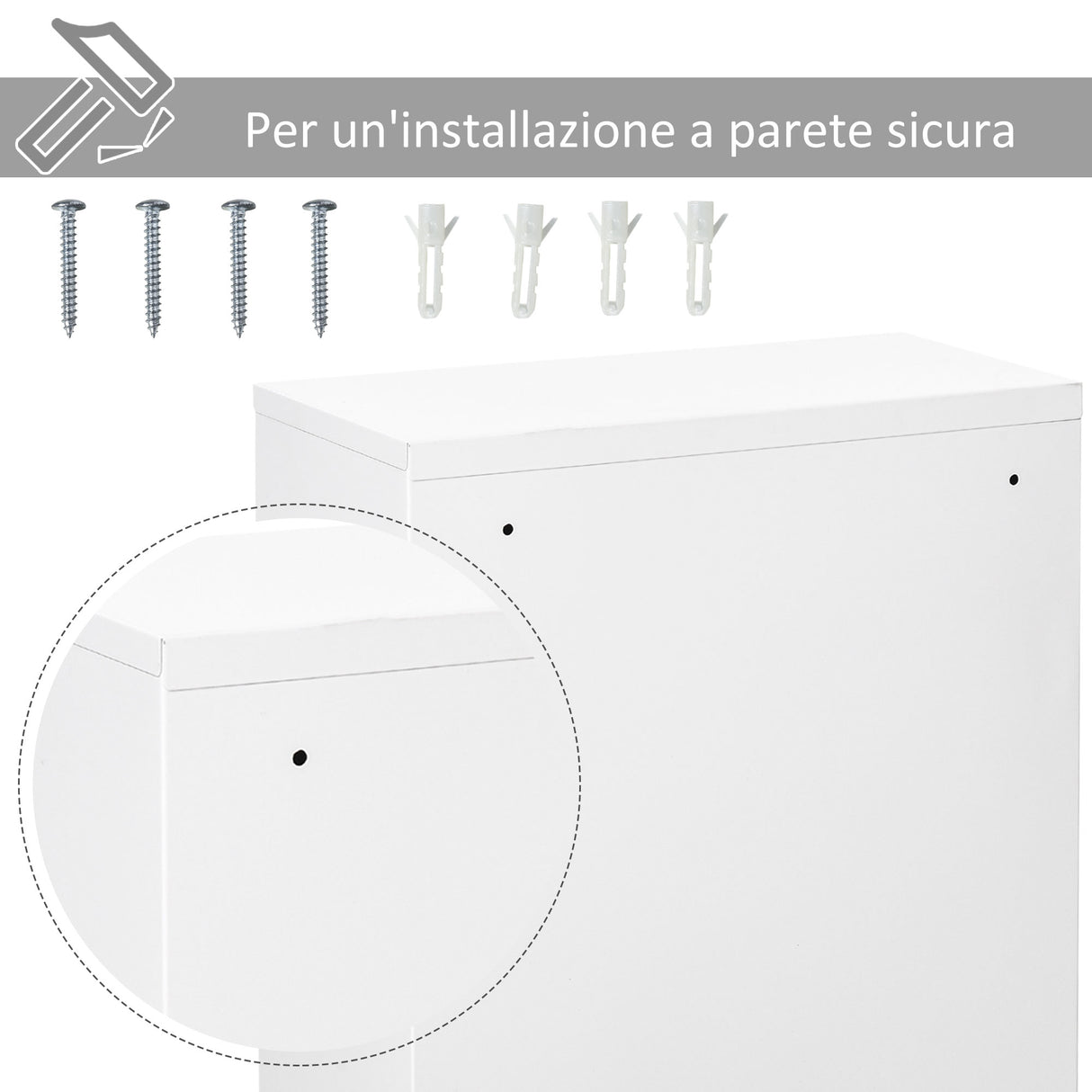 easycomfort easycomfort armadietto medicinali a 3 livelli in acciaio con 2 chiavi e montaggio a parete 40x18x60 cm bianco