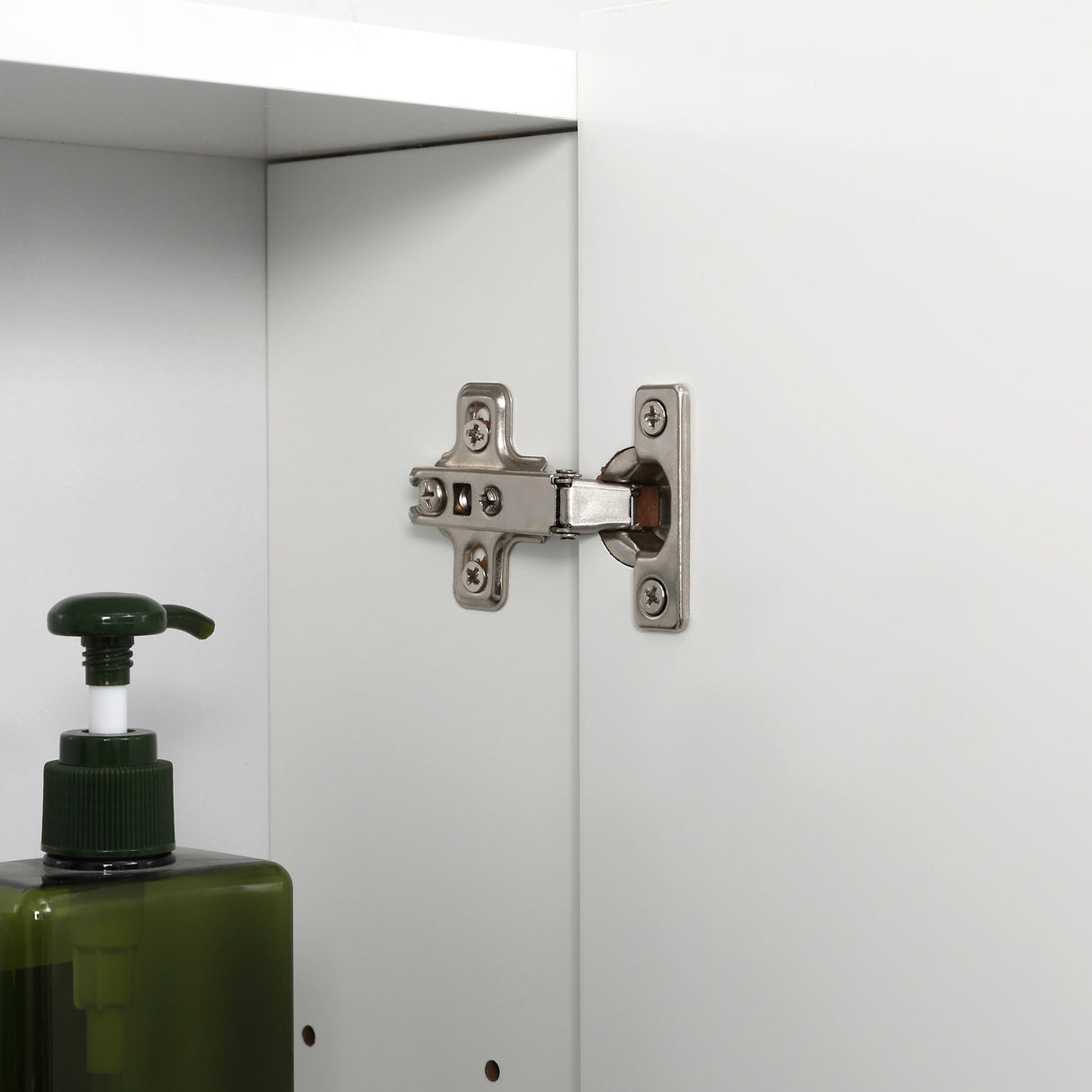 easycomfort easycomfort armadietto bagno con 3 ante specchiate e ripiani regolabili 70x15x60cm bianco