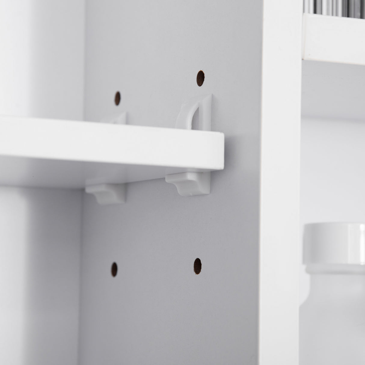 easycomfort easycomfort specchiera bagno con mensole e armadietto con anta specchiata 100x15x70cm bianco