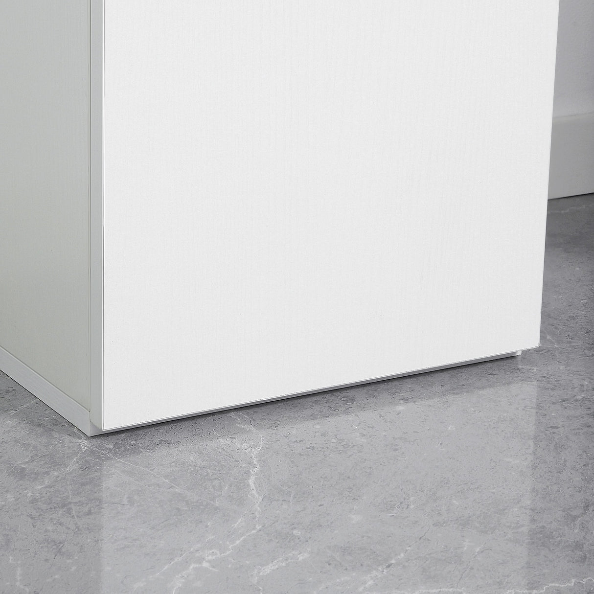 easycomfort easycomfort mobile bagno con ripiano regolabile 2 ripiani chiusi e un cassetto in legno 30x28x180 cm bianco