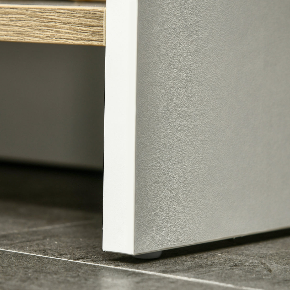 easycomfort easycomfort mobile bagno sottolavabo con armadietto e 2 mensole in legno truciolare 77 x 45 x 60cm bianco e color legno