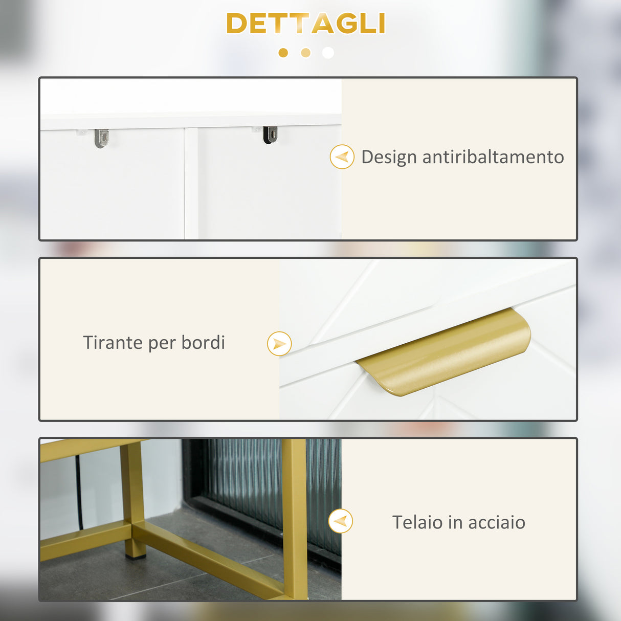 easycomfort easycomfort mobiletto bagno moderno con armadietto cassetto e mensola regolabile 60x30x120cm bianco