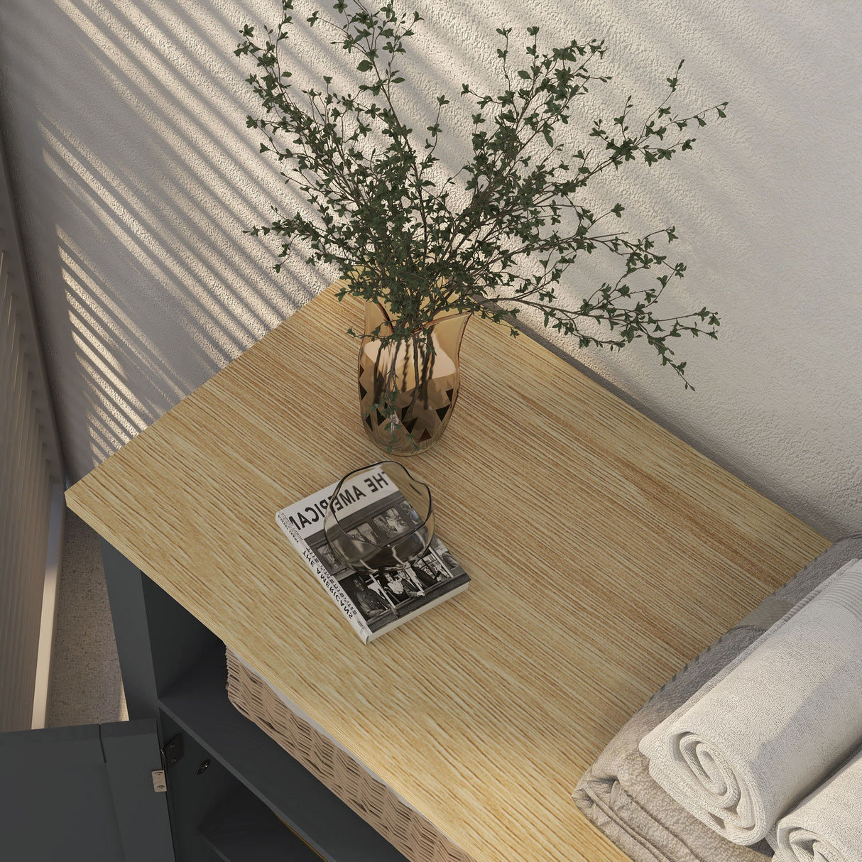 easycomfort easycomfort mobiletto bagno a 3 ripiani in mdf e truciolato con ripiano interno regolabile 60x30x80 5 cm