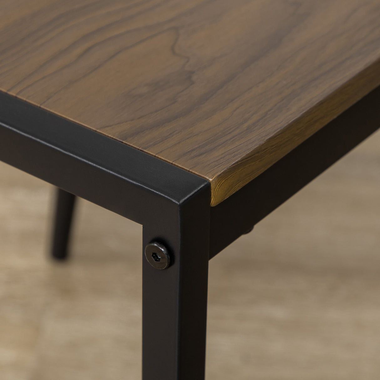 easycomfort easycomfort set da pranzo da 5 pezzi con 1 tavolo rettangolare 100x63x76 5 cm e 4 sedie 45x40x82 cm in acciaio e mdf