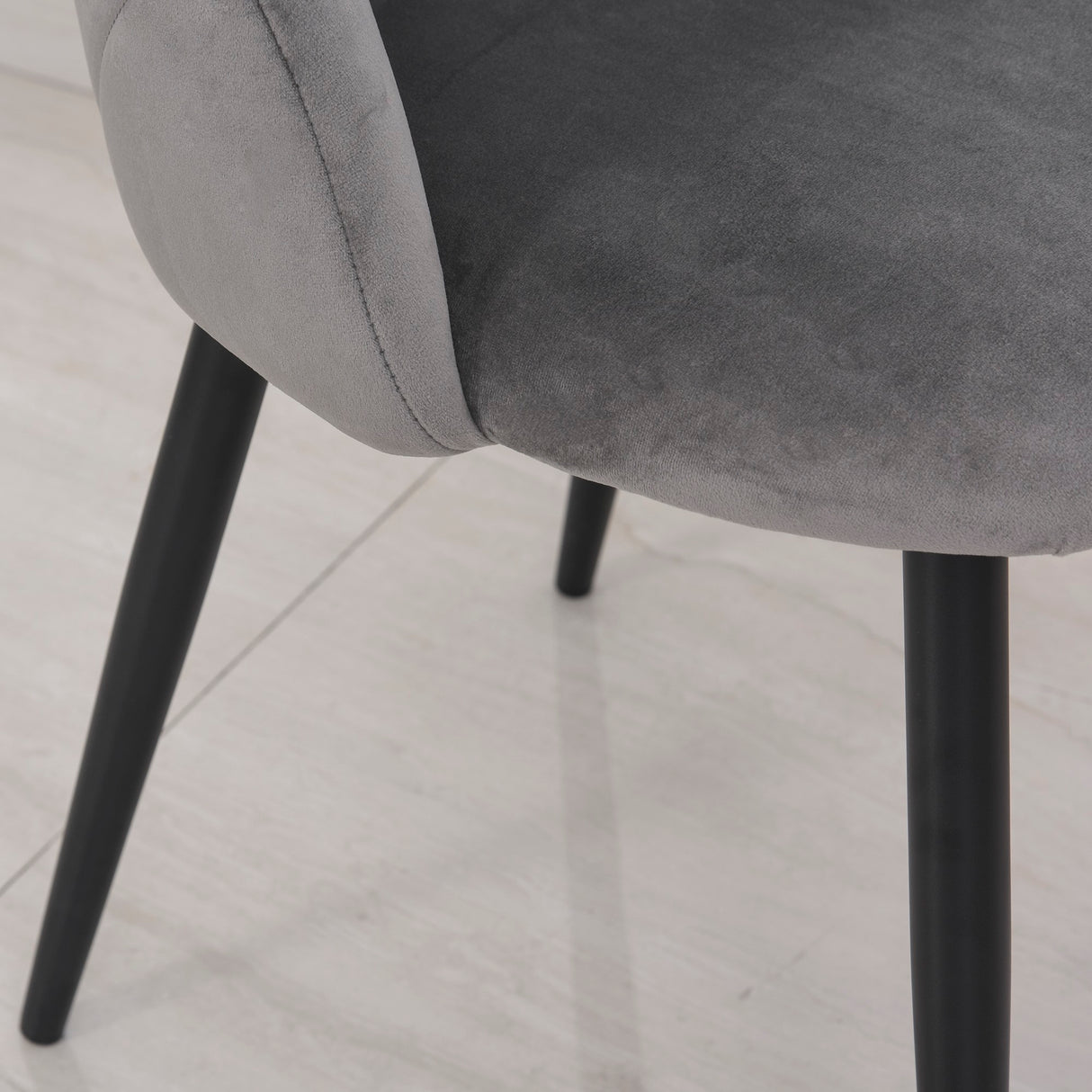 easycomfort easycomfort set 2 sedie sala da pranzo e soggiorno imbottite design nordico ed ergonomico in metallo e velluto 52x54x79 cm grigio ean 8055776910635