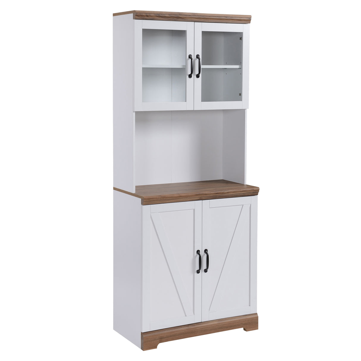 easycomfort easycomfort dispensa cucina in mdf con armadietto superiore e inferiore a 2 ante e piano di lavoro 72x40x178 cm