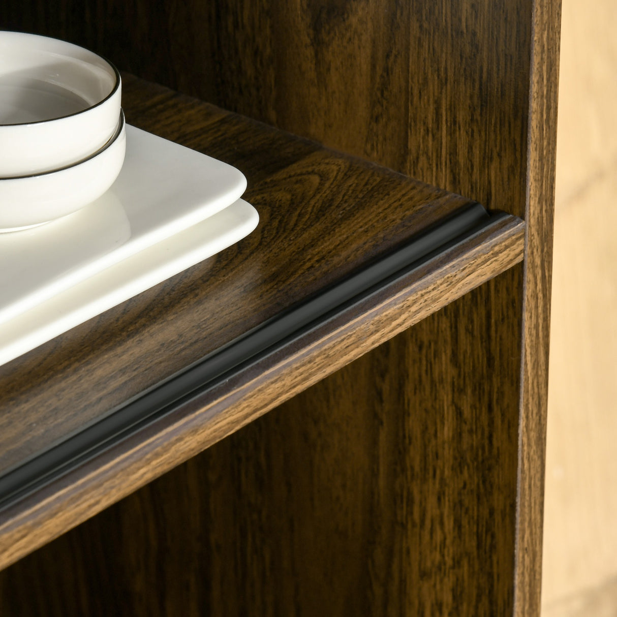 easycomfort easycomfort credenza moderna con 3 cassetti e armadietti mobile dispensa per cucina e soggiorno in legno 80x40x178cm noce