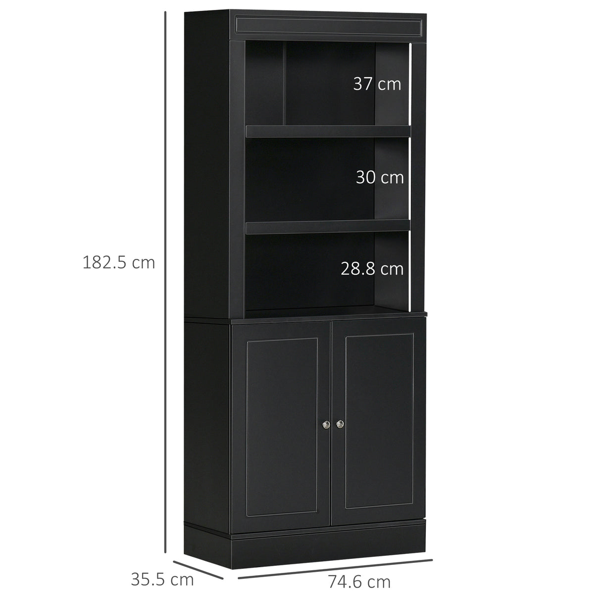 easycomfort easycomfort credenza cucina in legno con ripiani e armadietto 2 ante con mensole regolabili 74 6x35 5x182 5cm