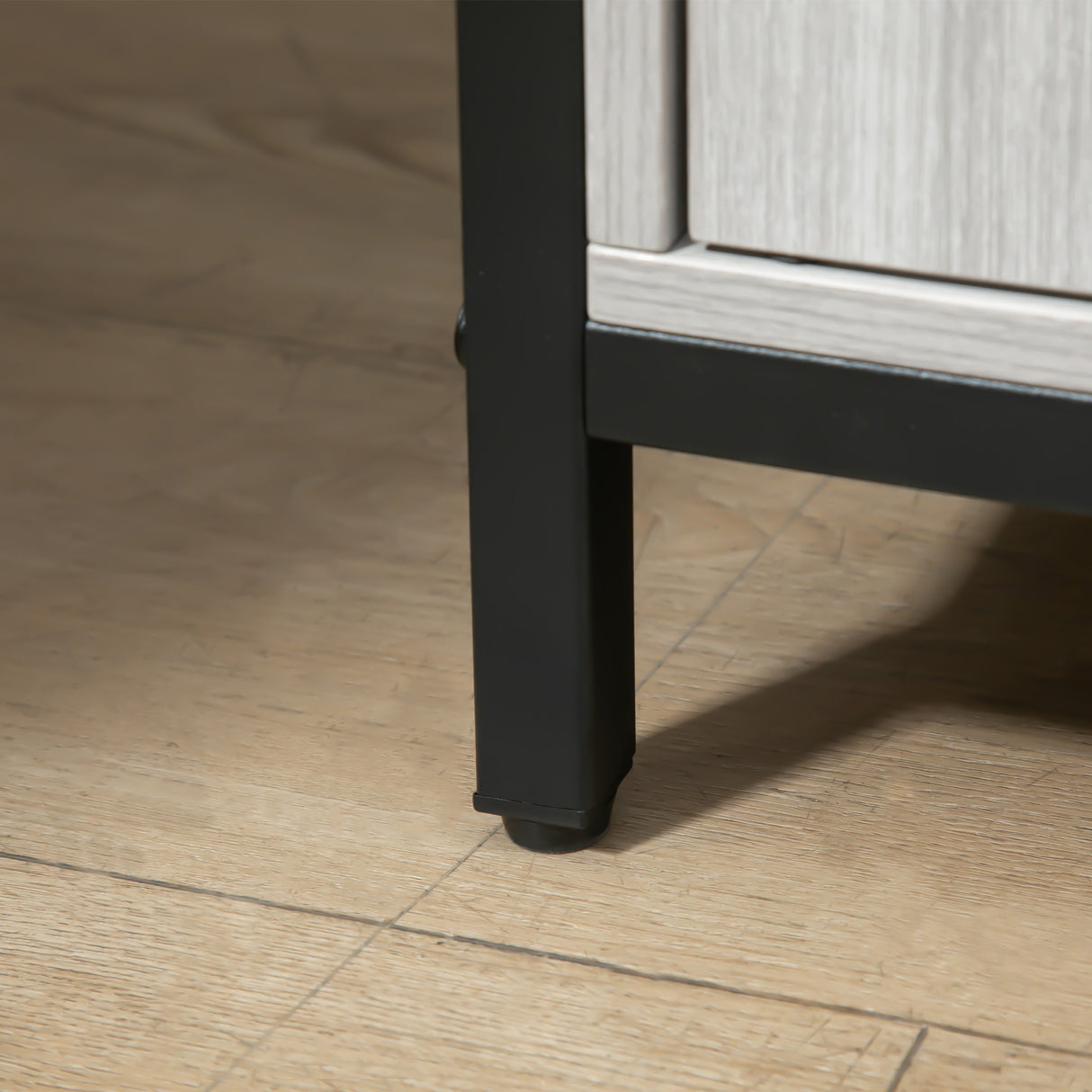 easycomfort easycomfort credenza moderna in legno con 2 armadietti e ripiani mobile cucina e per ingresso grigio chiaro 100x34x87 2cm