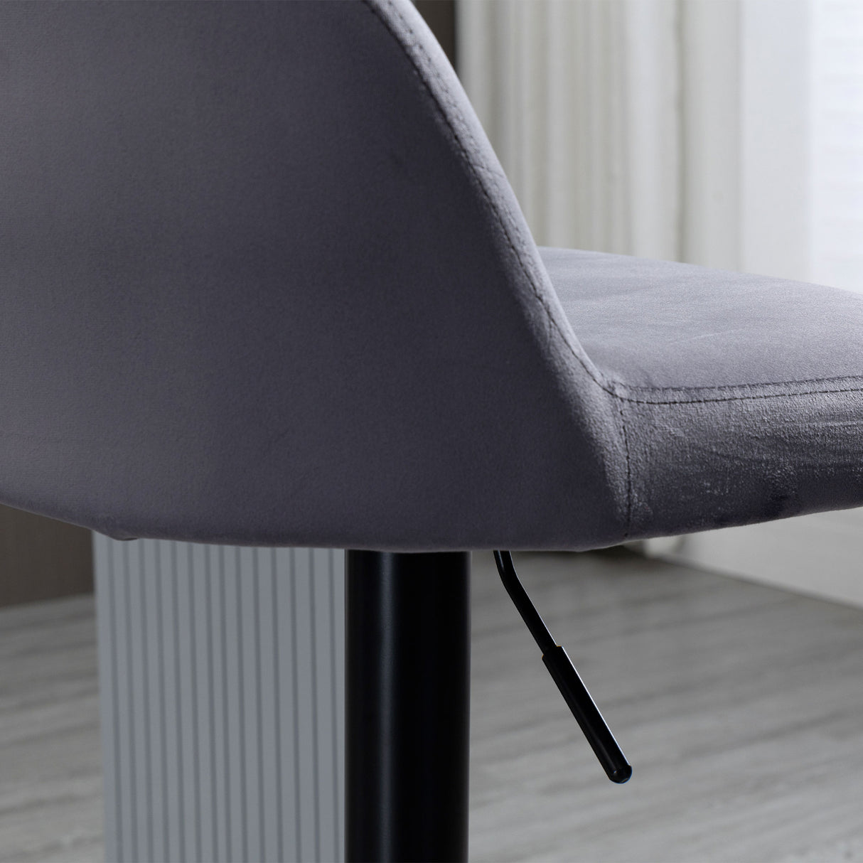 easycomfort easycomfort set 2 sgabelli da bar con schienale e poggiapiedi girevoli con altezza regolabile grigio