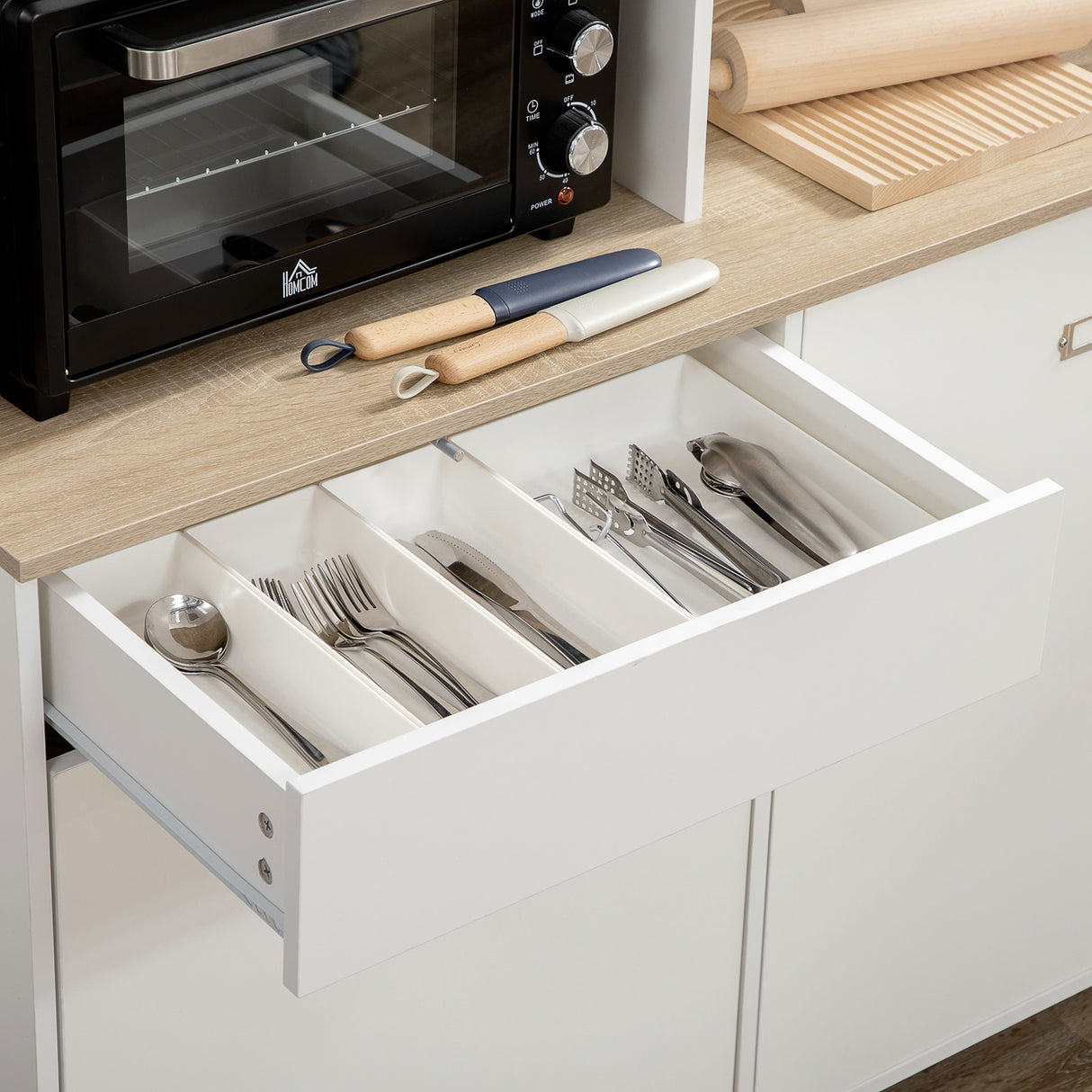 easycomfort easycomfort dispensa cucina in truciolato e mdf con ripiani aperti armadietti e cassetto 119x41x180 cm bianco