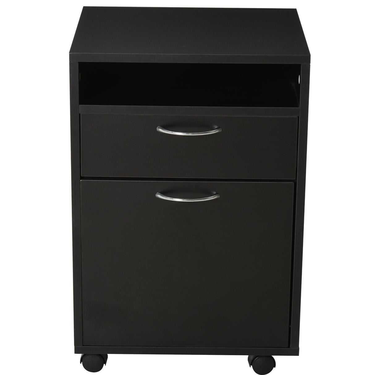 easycomfort easycomfort cassettiera portadocumenti da ufficio in legno nero con 2 cassetti 4 ruote ominidirezionali 40 x 35 x 60cm ean 8054111843461