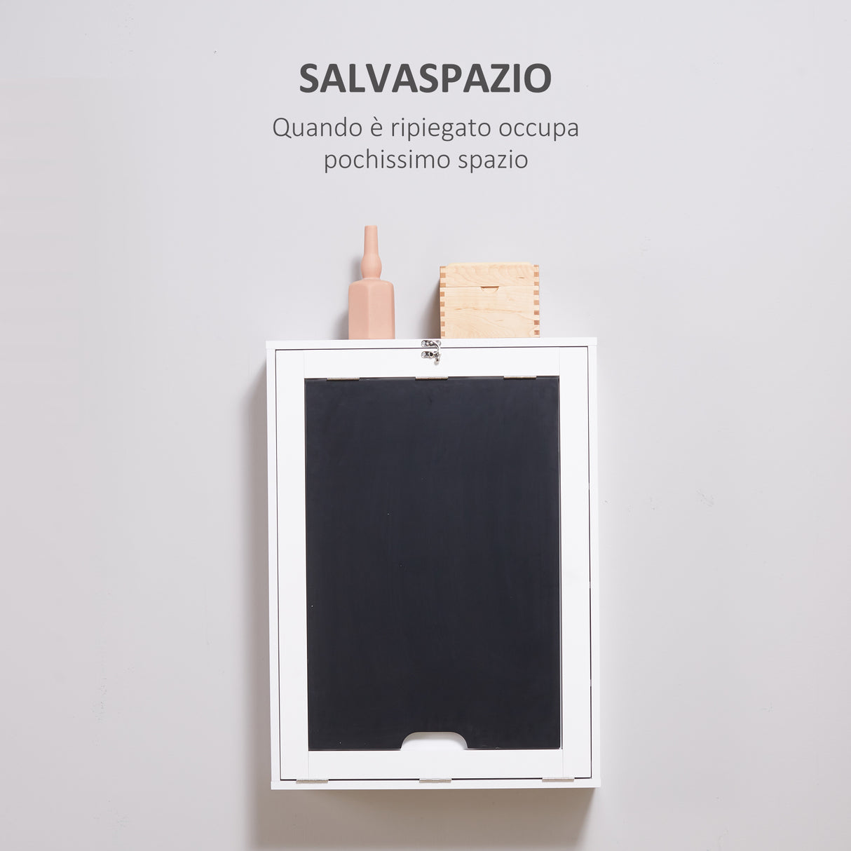 easycomfort easycomfort tavolo pieghevole da parete salvaspazio scrivania tavolo da pranzo con scaffali e lavagnetta 60x94 5x147cm ean 8054144130293