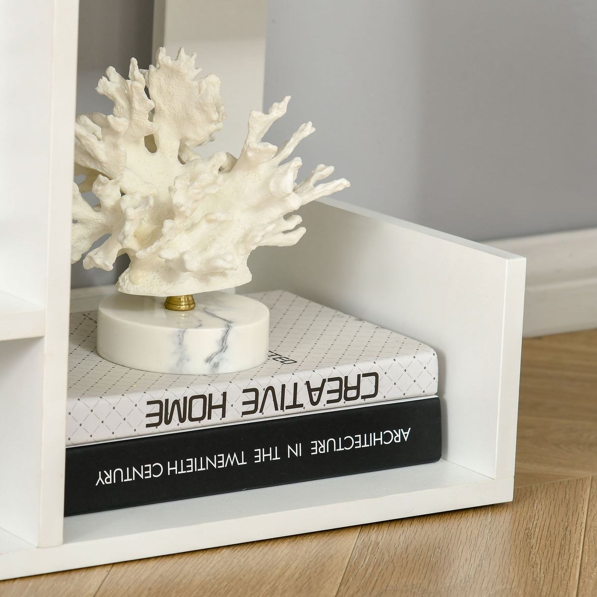 easycomfort easycomfort mobile libreria ad albero con 13 ripiani in legno truciolare 96x30x150cm