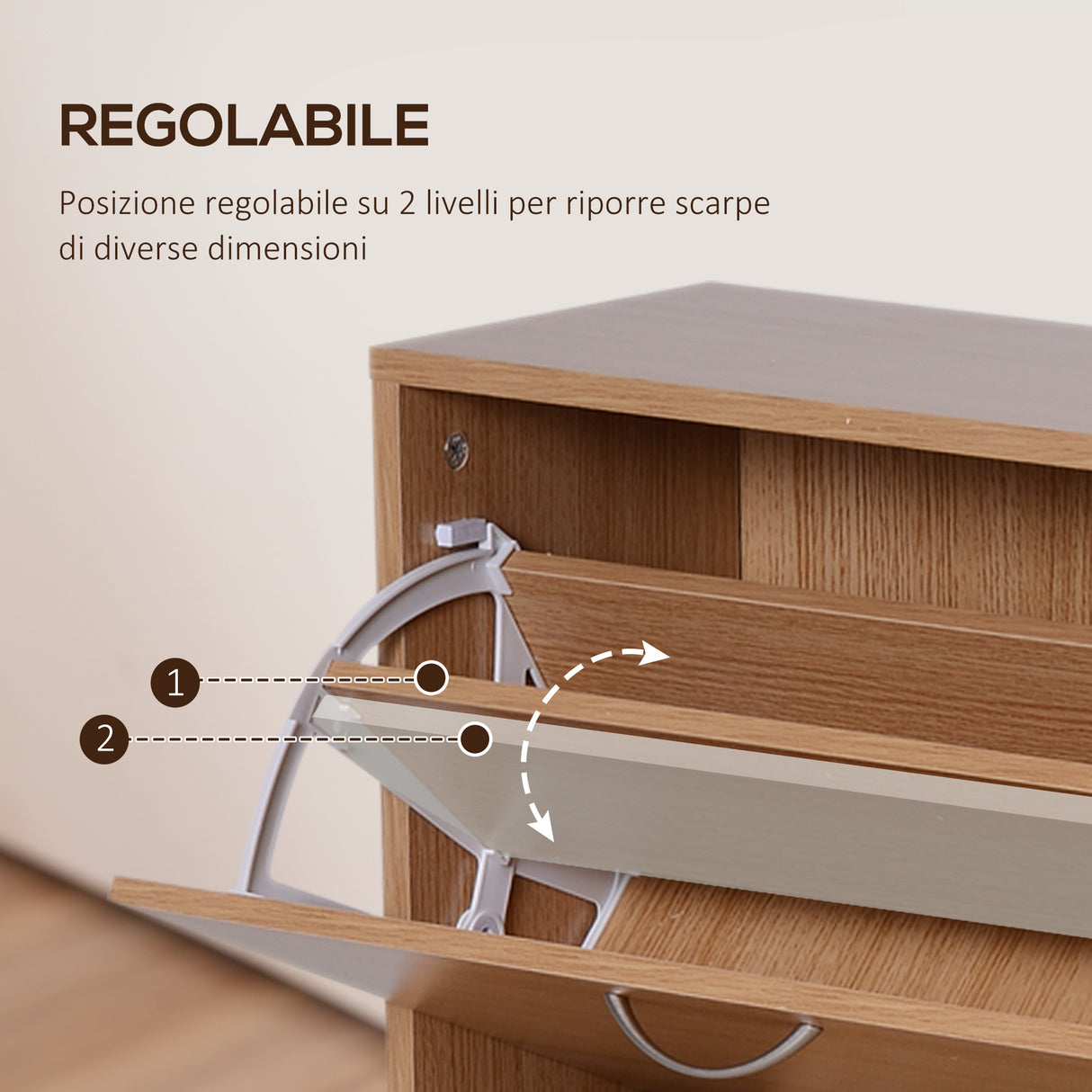 easycomfort easycomfort scarpiera salvaspazio capacita 24 ingresso e camera da letto legno 120x24x81cm