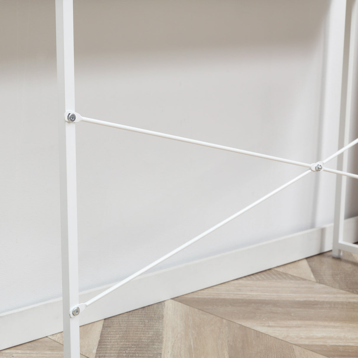 easycomfort easycomfort consolle moderna per ingresso e soggiorno con 2 cassetti in metallo 100x30x75cm bianco